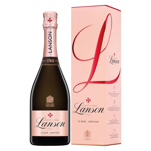 Lanson Le Rosé Creation Champagne – Elegant and Refreshing 75cl Gift Boxed